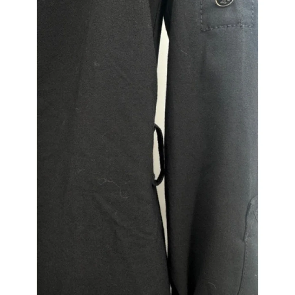 Tory Burch Black Wool Military Long Sleeve Button Dress SZ 2 Minimalist Office